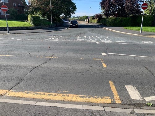 One-way road RediKerb Surface Kerbing was installed